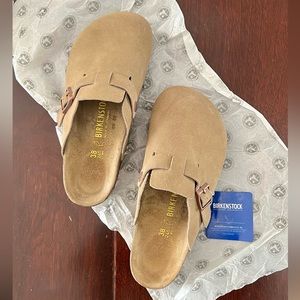 Birkenstock Boston Clogs - Taupe - AAA